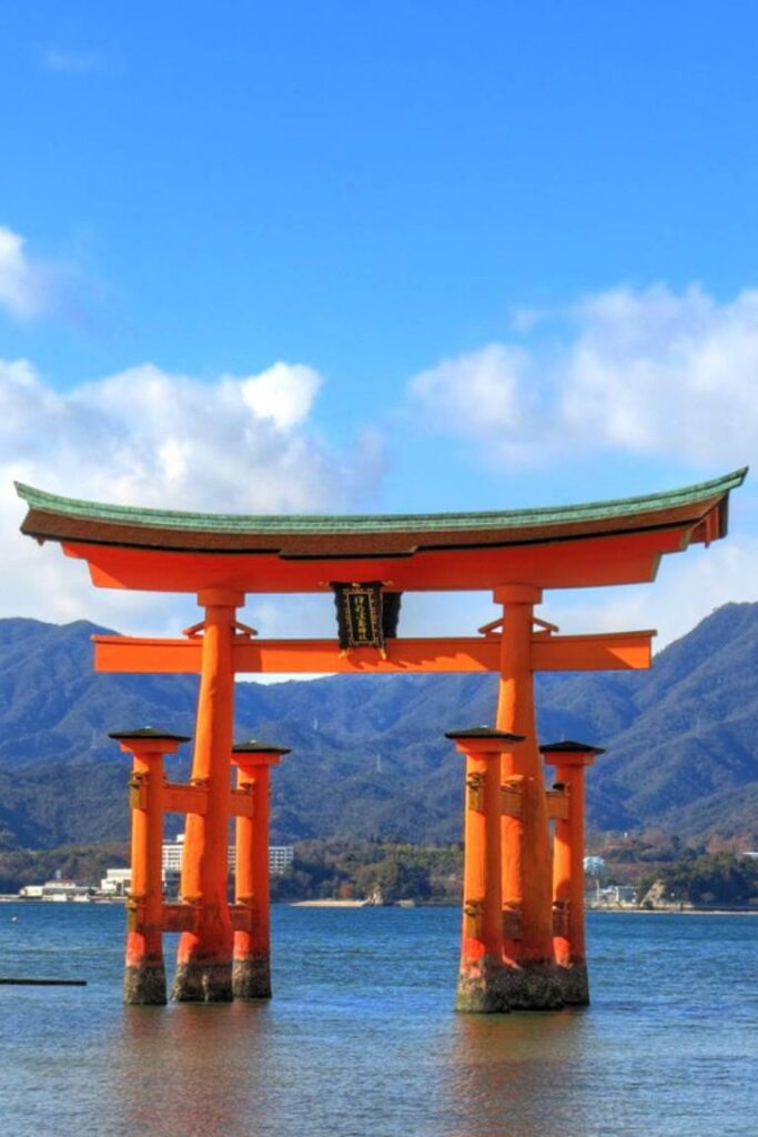 beautiful itsukushima shine in hiroshima japan